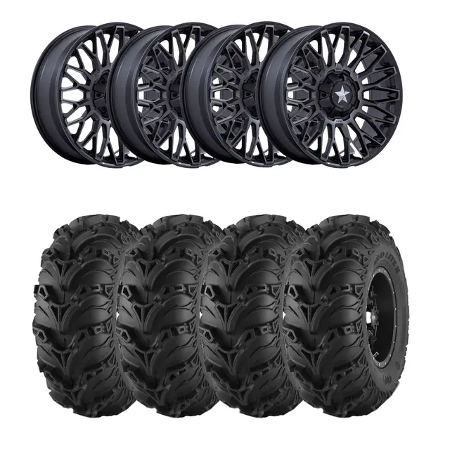 Hjulpakke 38 - Polaris 4x4 Mud Lite 2, MSA M50 Clubber Sort M,+10 