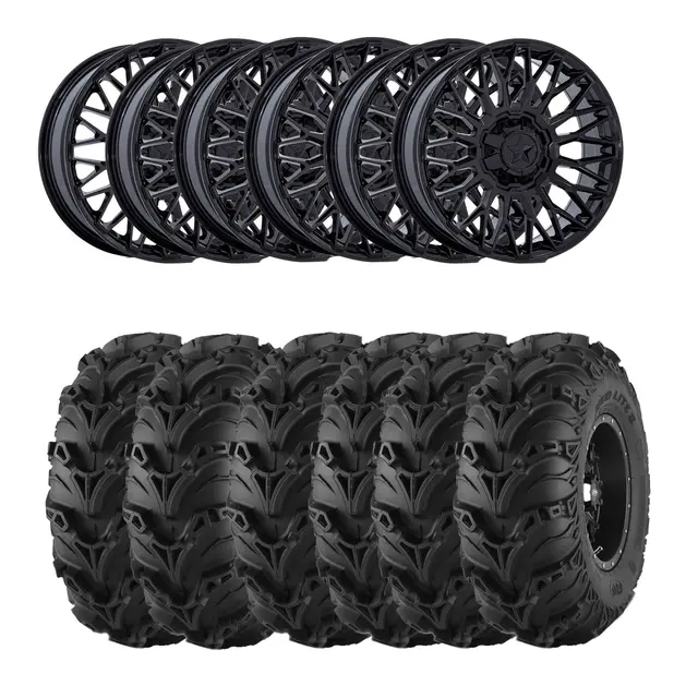 Hjulpakke 46 - Can-Am 6x6 Mud Lite 2, MSA M50 Clubber Sort B,+10mm 