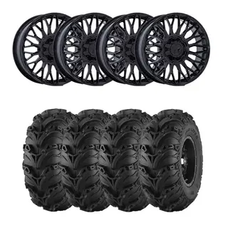 Hjulpakke 46 - Can-Am 4x4 Mud Lite 2, MSA M50 Clubber Sort B,+10mm