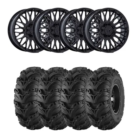 Hjulpakke 46 - Can-Am 4x4 Mud Lite 2, MSA M50 Clubber Sort B,+10mm