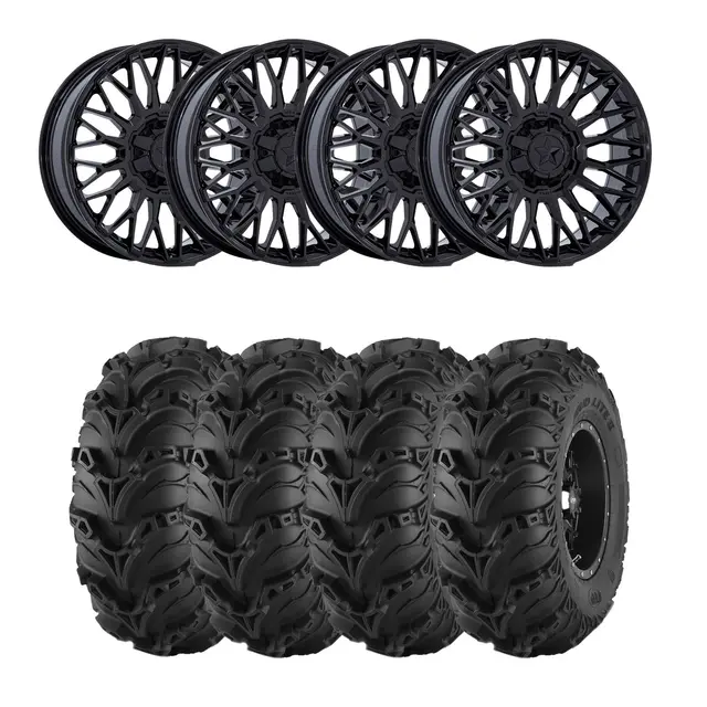 Hjulpakke 46 - Can-Am 4x4 Mud Lite 2, MSA M50 Clubber Sort B,+10mm 
