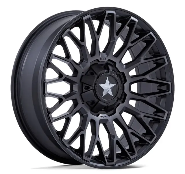 MSA M50 Clubber 15x7 - 4/137, +10mm ATV/UTV Felg - Sort Matt 