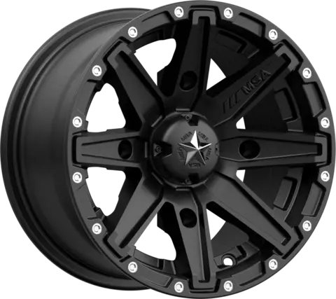MSA M33 Clutch - Japanske, 4/110 ATV/UTV Felg-Sort/Maskinert, 12/14/15&quot;