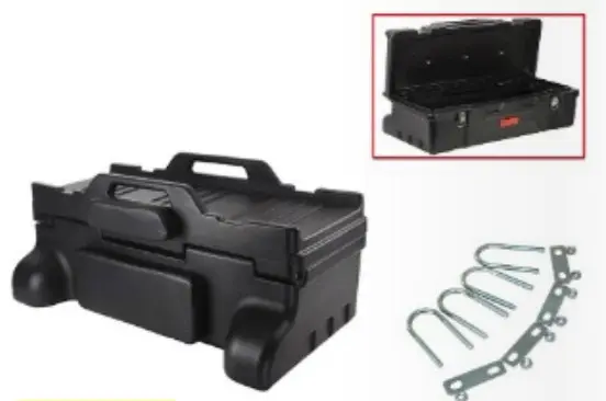 Bagasjeboks ATV - bak, 85L Komplett med monteringsdeler 