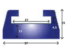 Sleide Profil 28, 178cm Sort - BRP Profil 28, Sort