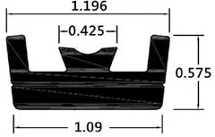 Sleide Yamaha Snøscooter 142cm, Grafitt Profil 12, Selges i stk
