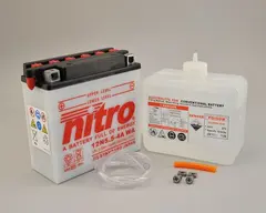Nitro 12N5.5-4A Batteri 12V, 5.5Ah, 135x60x130, Syrepakke