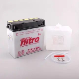 Nitro N-51913S Batteri 12V, 19Ah, 186x82x171, Syreflaske