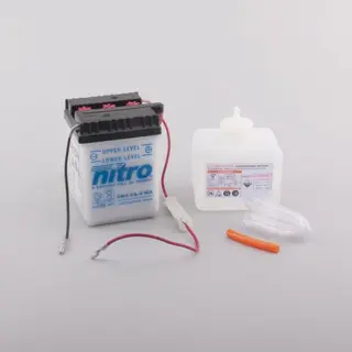 Nitro 6N4-2A-4 Batteri 6V, 4Ah, 71x71x96, Syrepakke