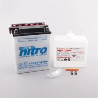 Nitro 12N24-3 Batteri 12V, 24Ah, 184x124x175, Syrepakke