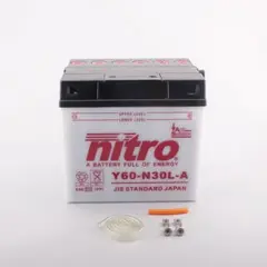 Nitro Y60-N30L-A Batteri 12V, 30Ah, 186x130x171, Syrepakke