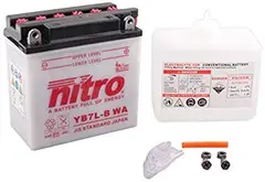 Nitro YB7L-B Batteri 12V, 8.4Ah, 137x76x135, Syrepakke