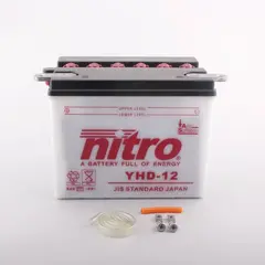 Nitro YHD-12 Batteri 12V, 28Ah, 206x133x165, Syrepakke