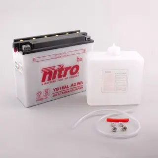 Nitro YB16AL-A2 Batteri 12V, 16Ah, 207x72x164, Syreflaske