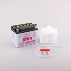 Nitro YB4L-B-WA Batteri 12V, 4Ah, 56x121x71, Syrepakke