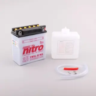 Nitro YB5L-B Batteri 12V, 5Ah, 65x121x61, Syreflaske