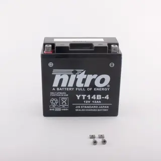 Nitro YT14B-4 Batteri Vedlikeholdsfritt 12V, 12Ah, 150x70x145, AGM GEL