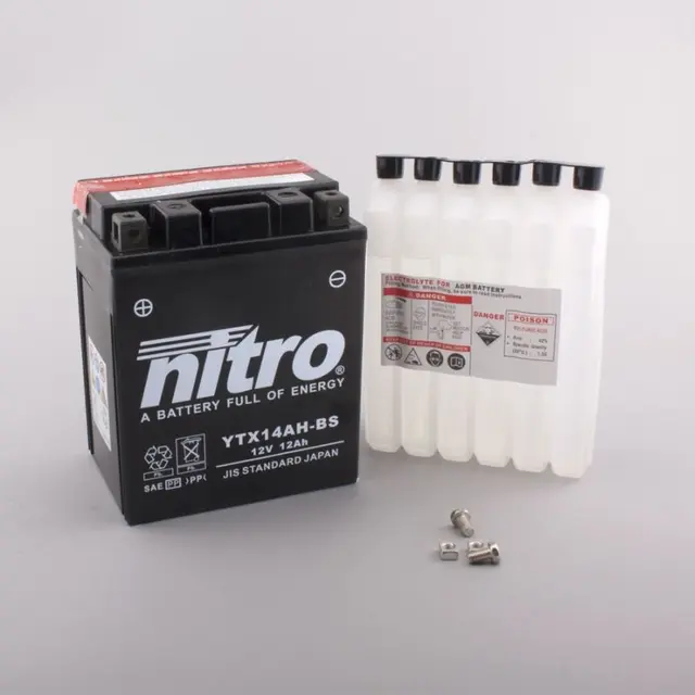 Nitro YTX14AH-BS - 12V ATV/MC/Snøscooter Batteri