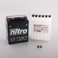 Nitro YTX14AHL-BS Batteri Vedlikeholdsfr 12V, 12Ah, 134x89x166, Syrepakke, AGM