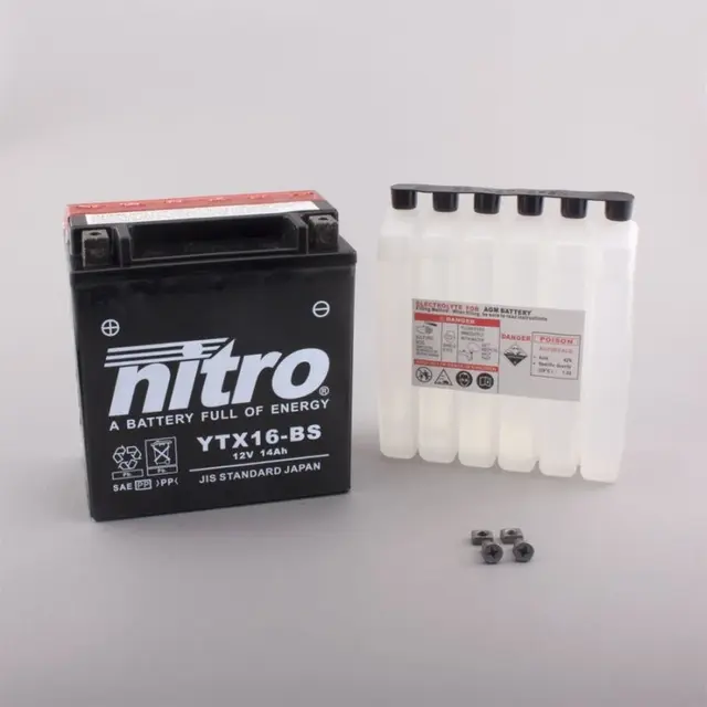 Nitro YTX16-BS - 12V ATV/MC/Snøscooter Batteri