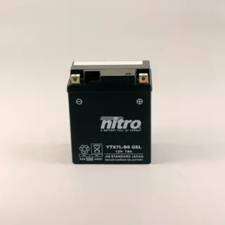 Nitro YTX7L-BS Batteri Vedlikeholdsfritt 12V, 6Ah, 114x71x131, Forseglet AGM GEL