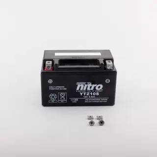 Nitro YTZ10S Batteri Vedlikeholdsfritt 12V, 8.6Ah, 150x87x93, Forsegl. AGM GEL