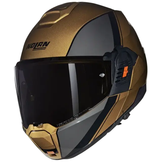 Nolan N120-1 Verniciatura SP Gold 2XL-64 ECE 22-06, N-Com, Hjelm m/"Flip back" 