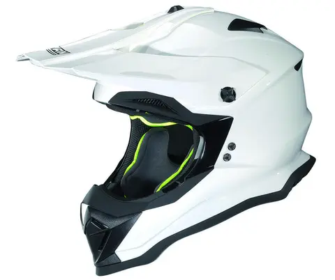 Nolan Smart N53 - Hvit MX-hjelm, komfort, agressiv, Hvit