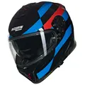 Nolan N80-8 Alfiere Sort/blå/rød ECE 22-06 Sporty N-Com Komfort Solvisir