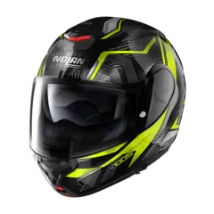 Nolan X-1005 Carbon Sandglas gul ECE 22-06 Premium &#197;pningshjelm N-Com