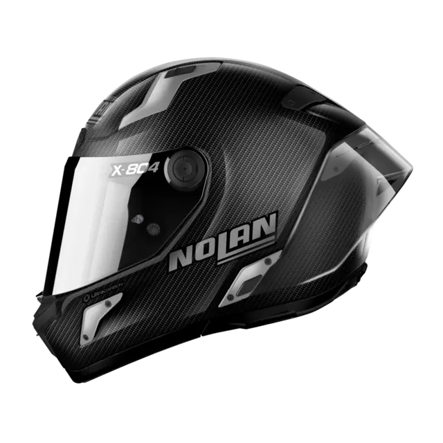Nolan X-804RS Carbon Silver Edition ECE 22-06 Racing GP-spoiler Sølv visir 