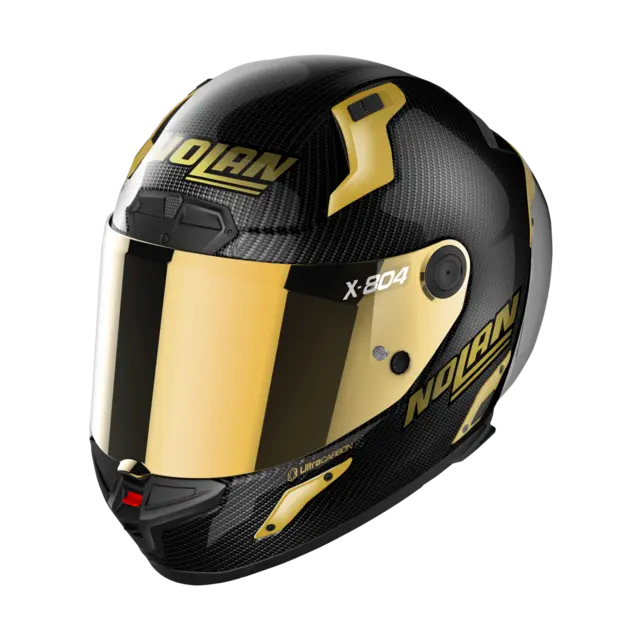 Nolan X-804RS Carbon Gold Edition ECE 22-06 Racing GP-spoiler Gull visir 