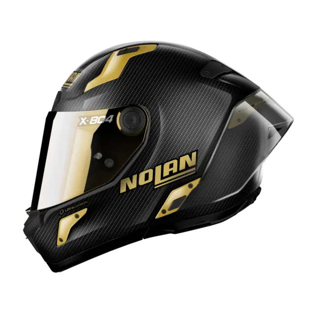 Nolan X-804RS Carbon Gold Edition ECE 22-06 Racing GP-spoiler Gull visir 