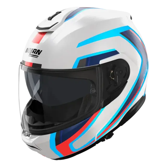 Nolan N100-6 Radiante Blank Hvit ECE 22-06 N-Com Åpningshjelm Komfort 