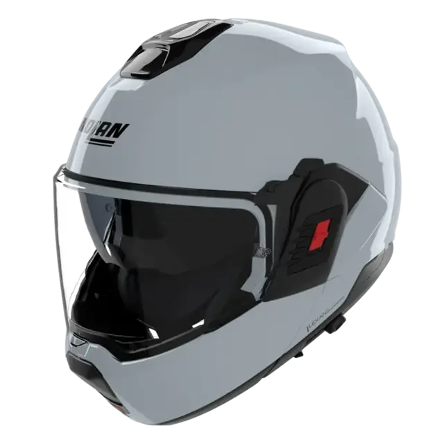 Nolan N120-1 Classico Grå blank ECE 22-06, N-Com, Hjelm m/"Flip back" 