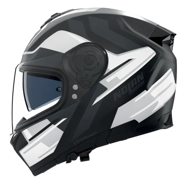 Nolan N80-8 Tritico Matt hvit ECE 22-06 Sporty N-Com Komfort Solvisir 