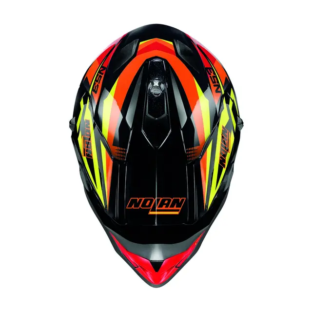 Nolan N53 Fender Met.sort/oransj MX-hjelm, komfort, agressiv design 