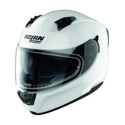 Nolan N60-6 Special hvit blank Allround helhjelm, Komfort, solvisir