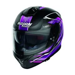 Nolan N80-8 Thunderbolt N-Com Matt sort/lilla N-Com Komfort Solvisir