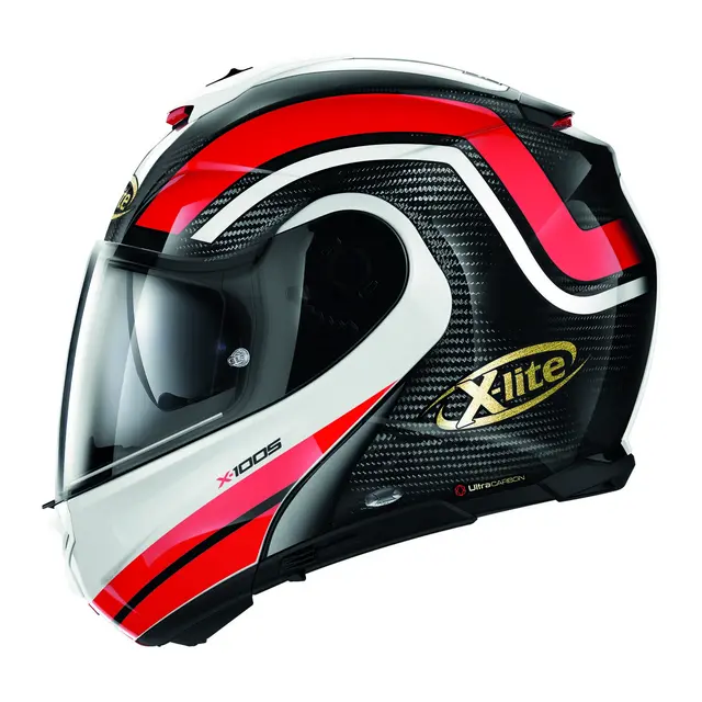 X-lite X-1005UC 50thAnniversary Carbon/rød/hvit, Premium Åpningshjelm 