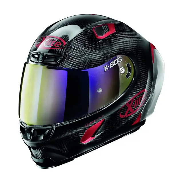 X-lite X-803RS UC Irridium Edition Irridium visir, MotoGP spoiler, Carbon 