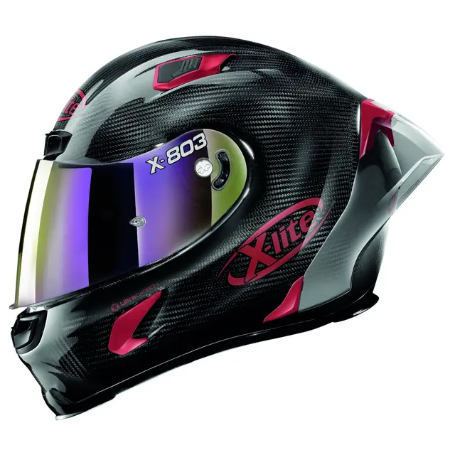 X-lite X-803RS UC Irridium Edition Irridium visir, MotoGP spoiler, Carbon 