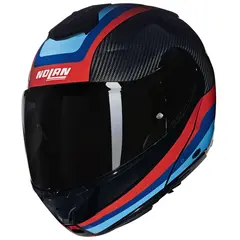 Nolan X-1005UC GrandTour R&#248;d/bl&#229; ECE 22-06 Premium &#197;pningshjelm N-Com