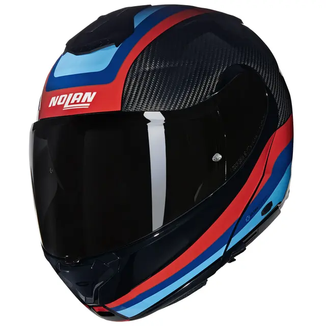 Nolan X-1005UC GrandTour Rød/blå ECE 22-06 Premium Åpningshjelm N-Com 