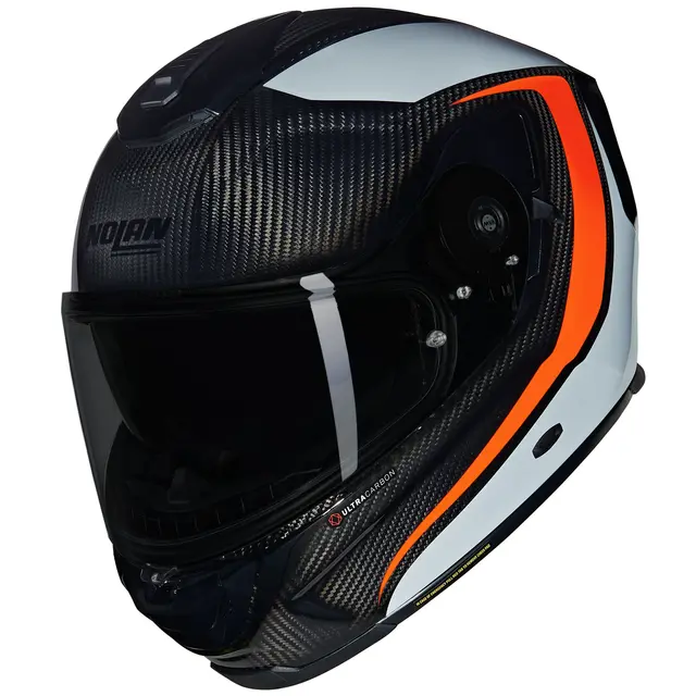 Nolan X-903UC Intrigo Grå/Rød M-58 ECE22-06 NCom Sotet visir Sport Solvisir 