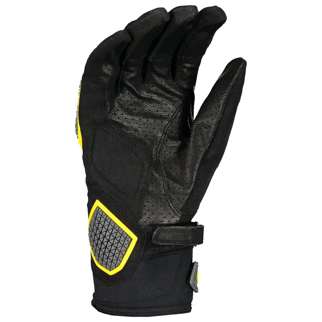 Scott Dualraid Hanske - Sort/Gul, L Kort mansjett, mye ventilasjon, polstret 
