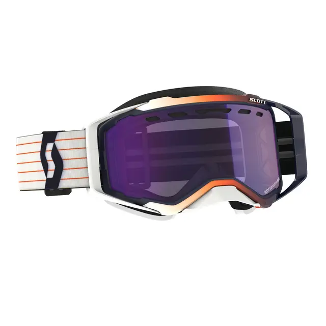 Scott Prospect SX Brille LS - Blå/Hvit Lyssensitiv Blå Chrome Linse 