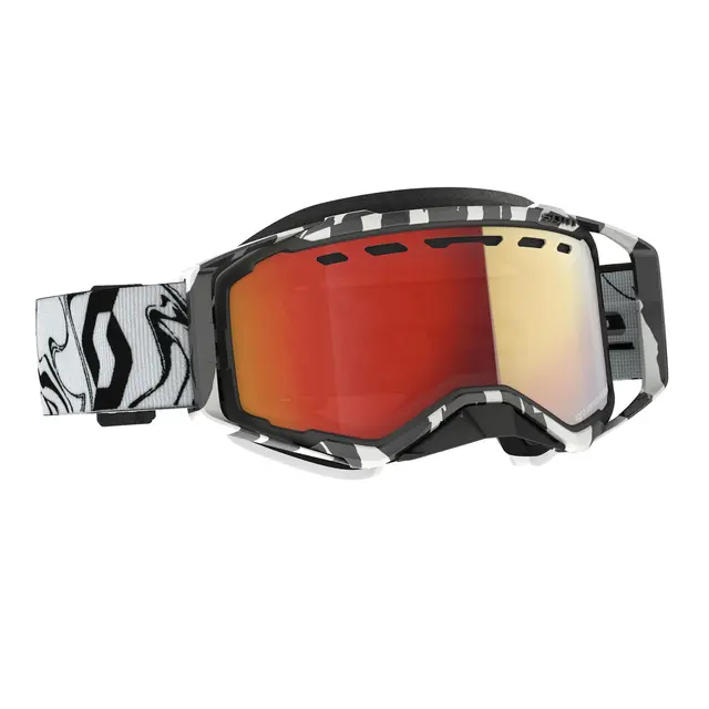 Scott Prospect SX Brille LS - Sort/Hvit Lyssensitiv Rød Chrome Linse 