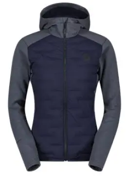 Scott Defined Warm Hybrid Hoody - Blå Varm og vindtett fleecejakke 