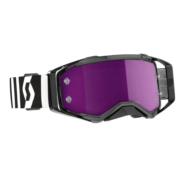 Scott Prospect MX-Race Brille-Sort/Hvit KLAR WORKS Linse - "Racing" i pose 